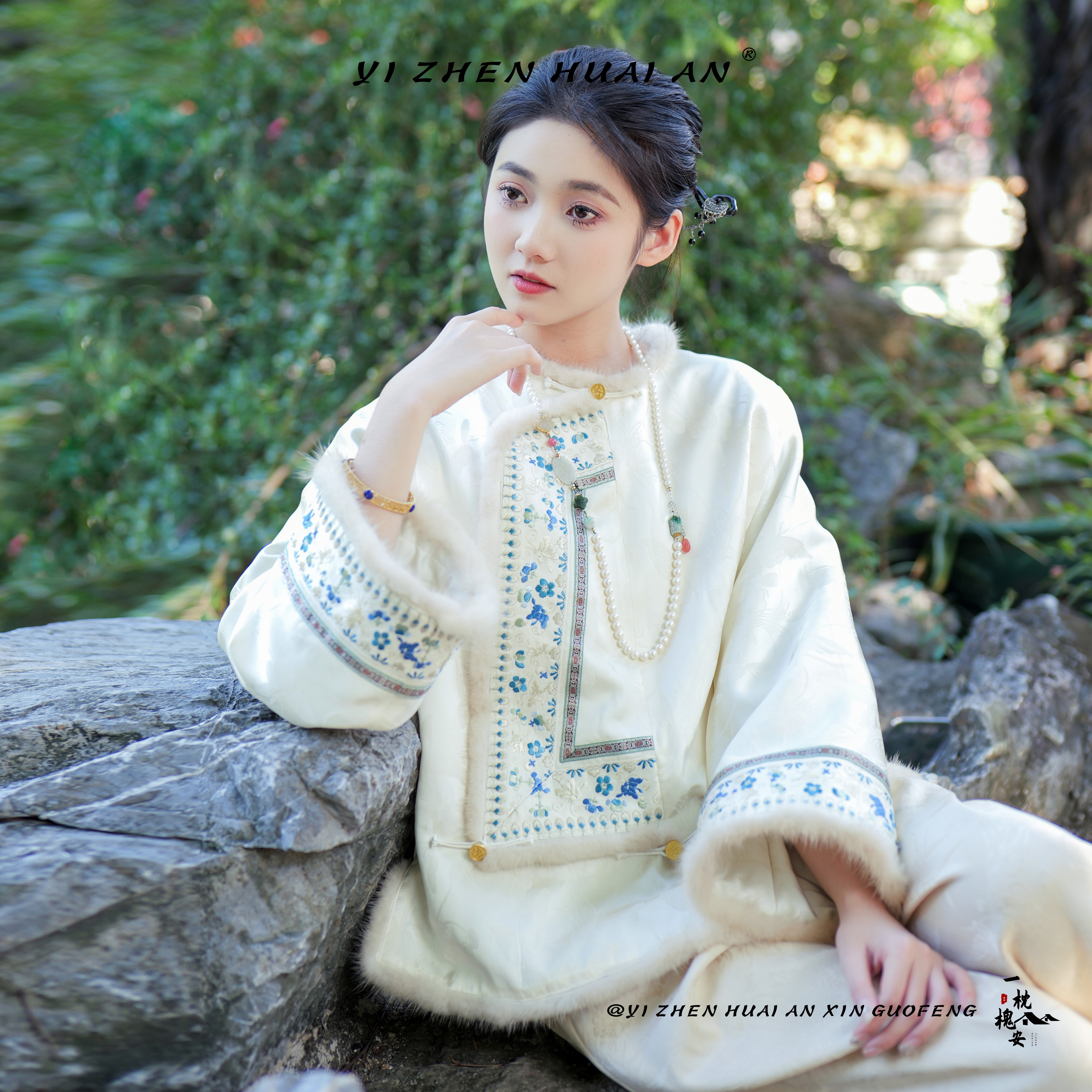 一枕槐安·【初白】新中式重工加厚外套日常秋冬圆领中国风古风外套