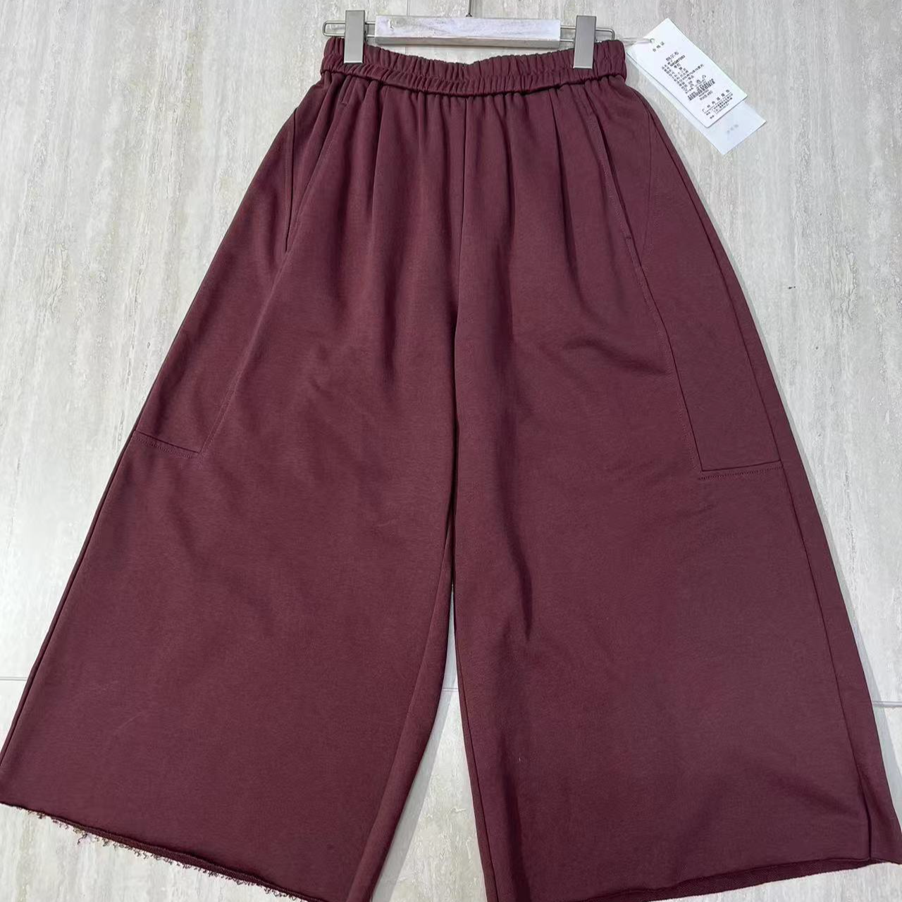 秋季新款女士松紧腰阔腿裤67053