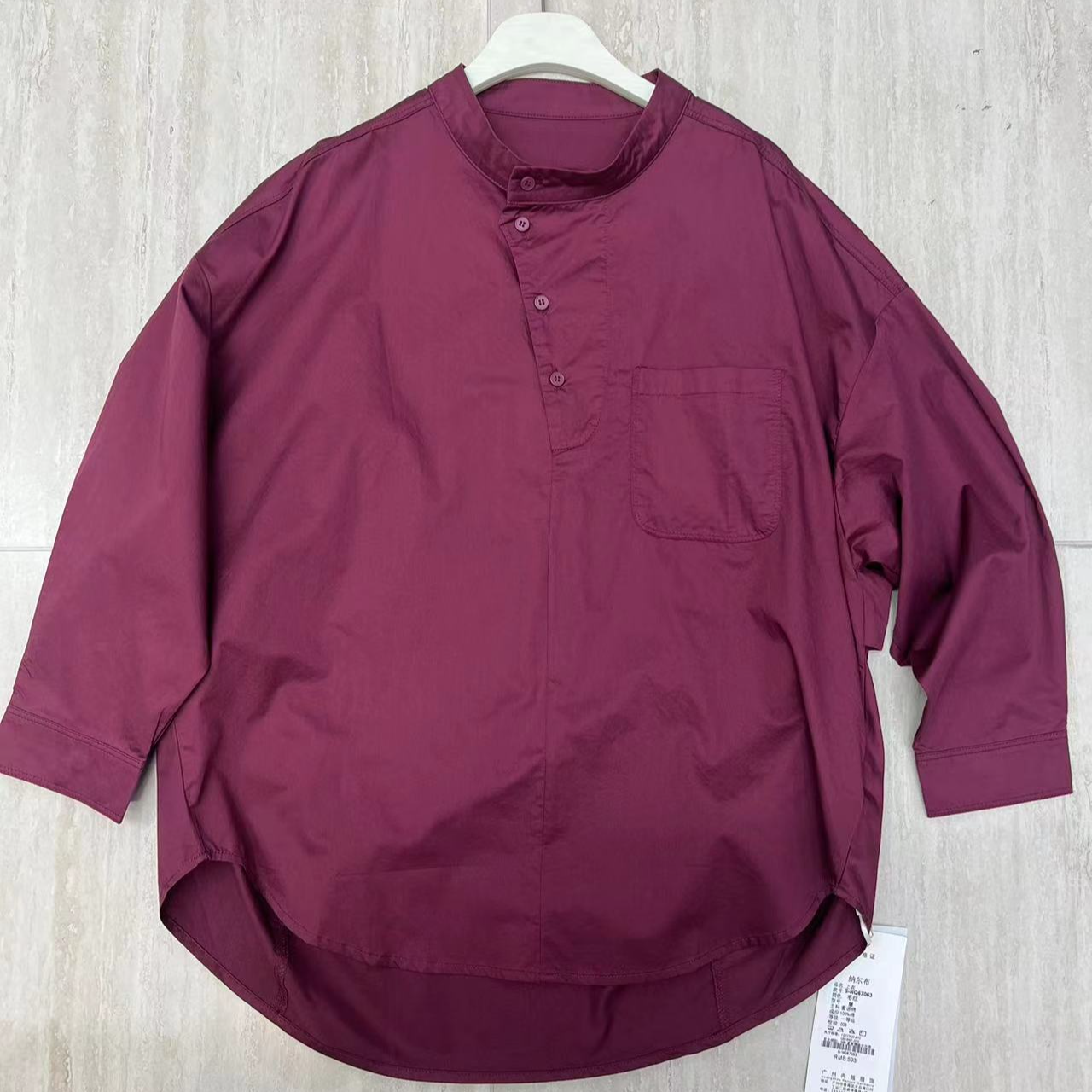 秋季新款女士偏领上衣67063