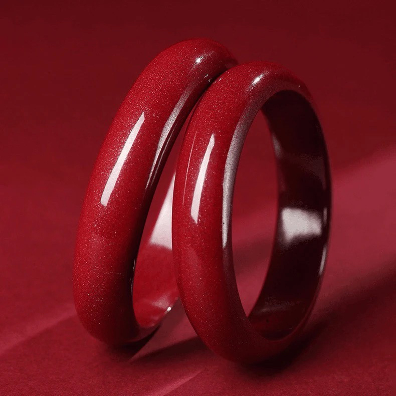 含辰砂工艺品朱砂手镯贵妃手镯时尚百搭款