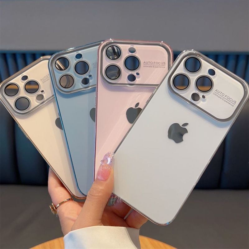 高级感苹果14ProMax手机壳电镀磨砂iPhone13护镜大视窗12保护套11