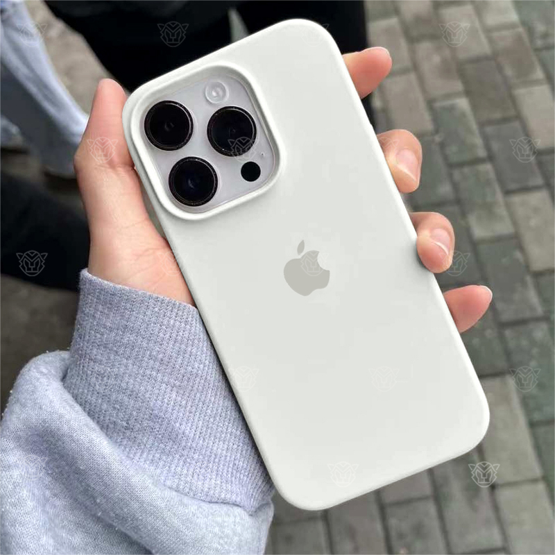 白色液态硅胶iphone15Promax全包超薄手机壳苹果14/13/防摔情侣