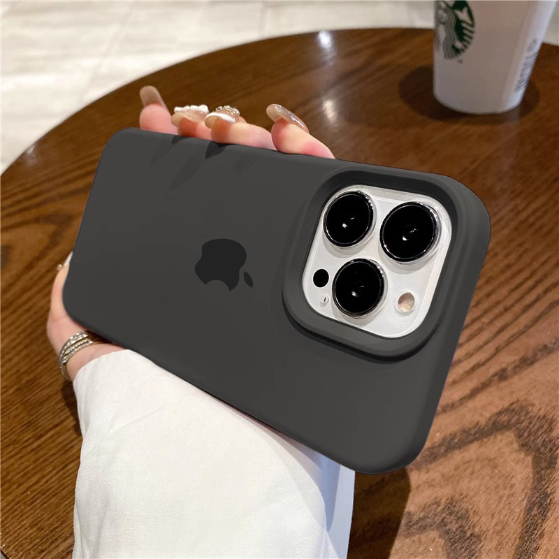 新款ins苹果15pro简约手机壳15液态硅胶iphone14全包13防摔12/14