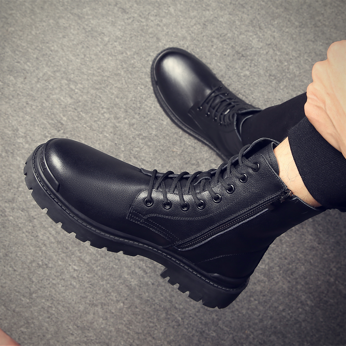 摩蓓【情侣马丁靴】百搭靴子休闲马丁靴男士时尚工装靴