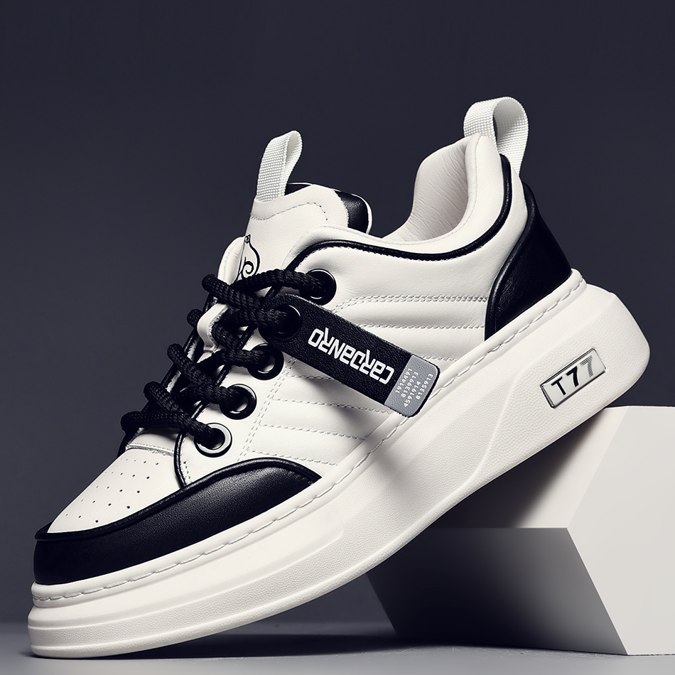 摩蓓低帮真皮鞋子男款透气ins男士休闲运动鞋百搭学生时尚潮鞋