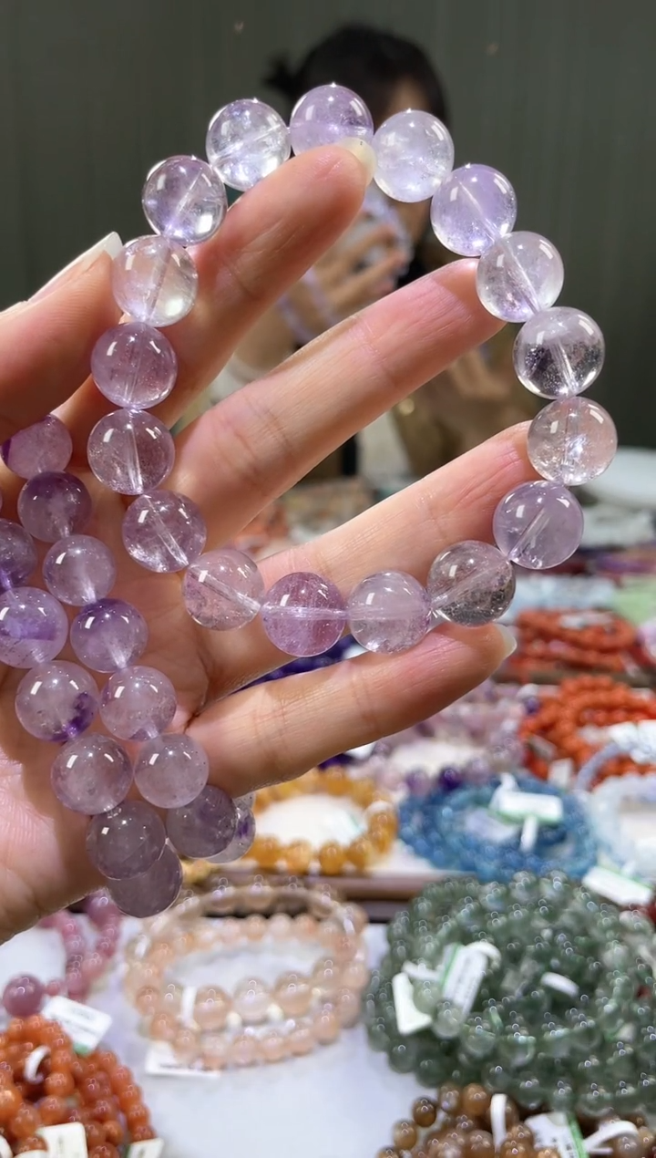 【闪购商品】水晶手串未镶嵌紫超紫兔共生12+