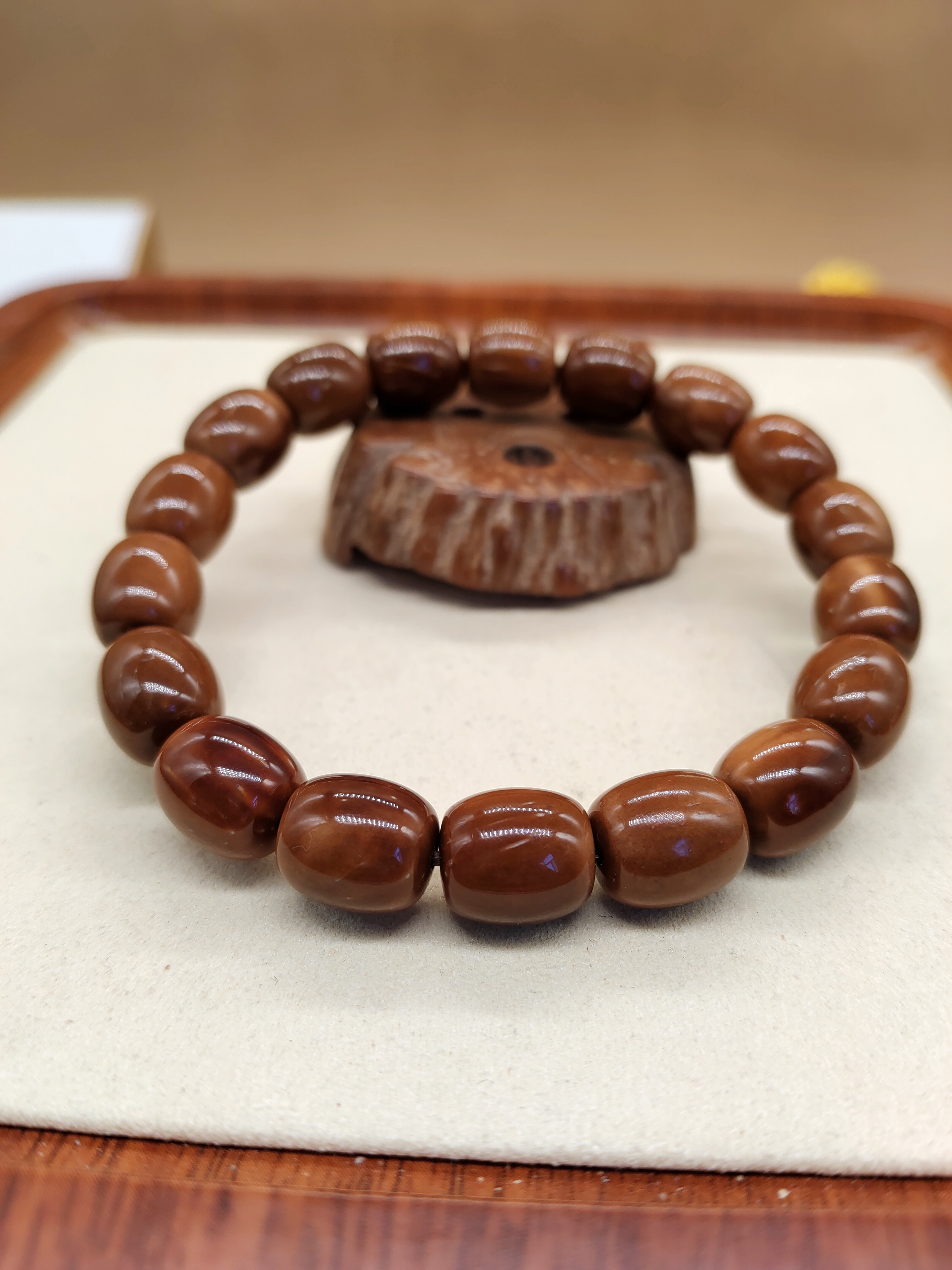 库克直切珠单圈11*12mm18颗干磨高抛精工佛珠念珠流行饰品