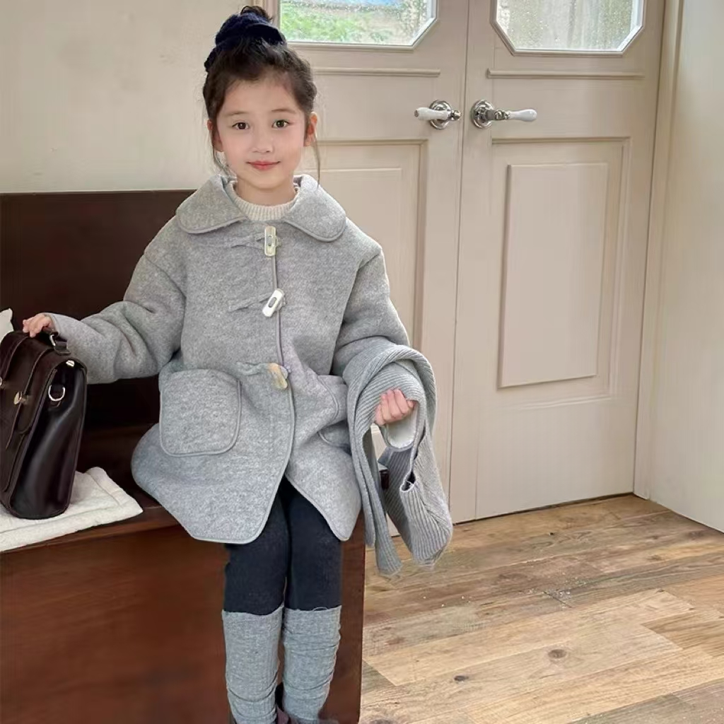 棉小九 儿童冬季新款呢大衣（中童）1051331