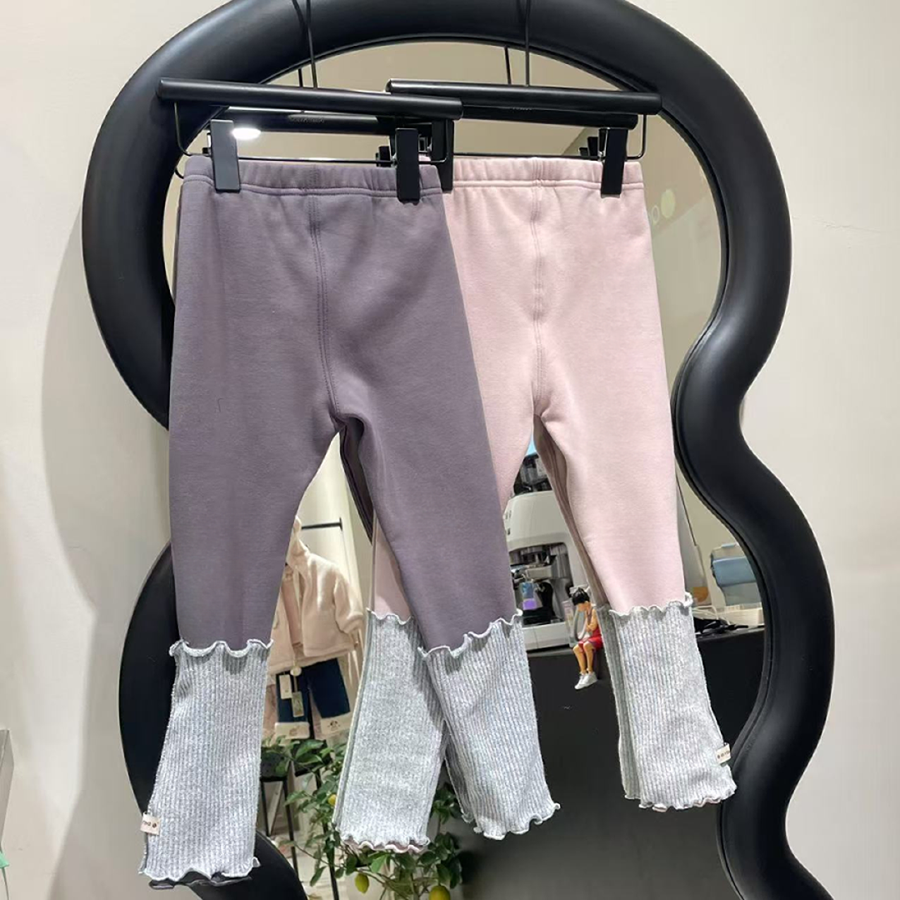 棉小九  儿童可脱卸堆堆袜加绒打底裤（中童）481321