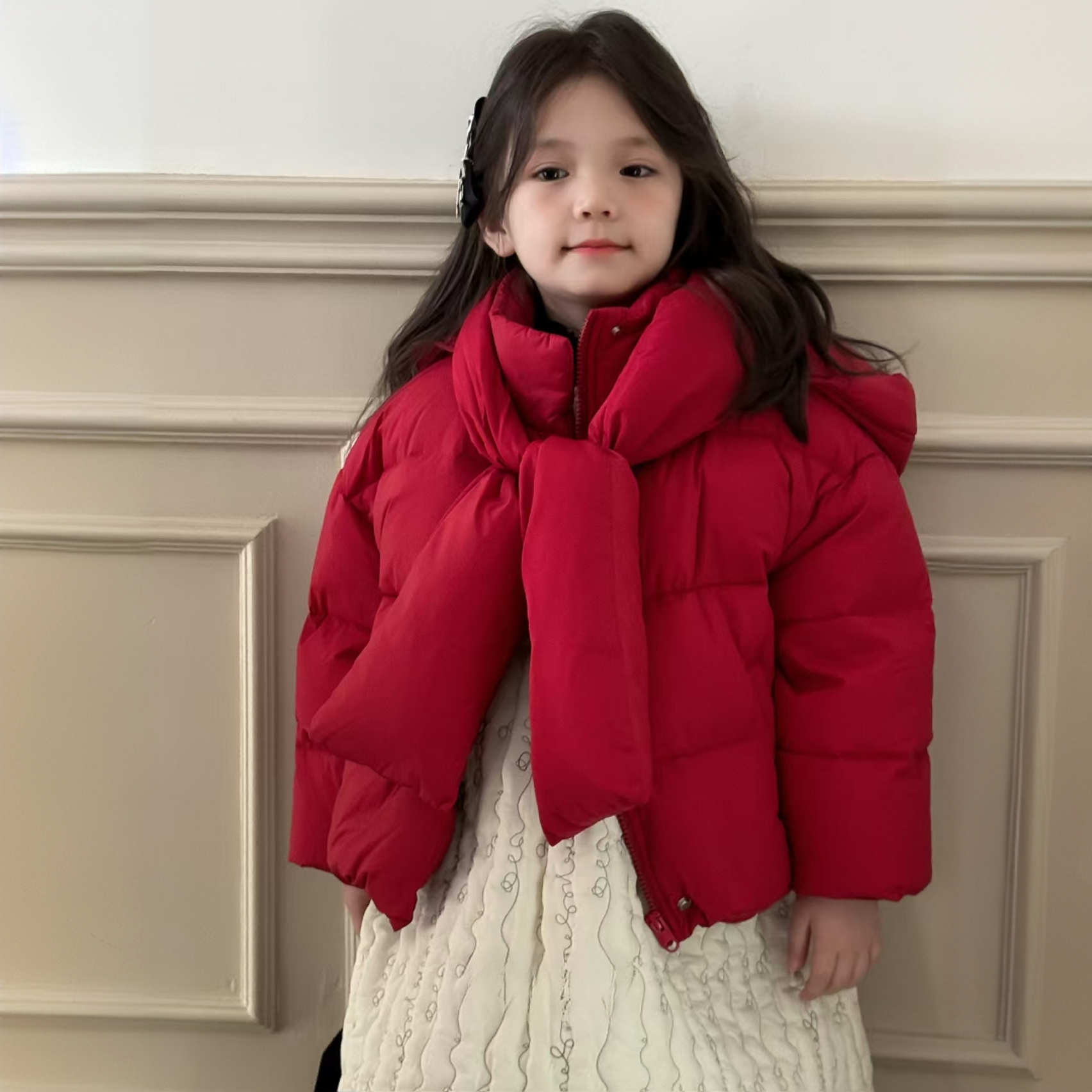 【小红帽】棉小九 儿童红色氛围感羽绒服（中童）2251288