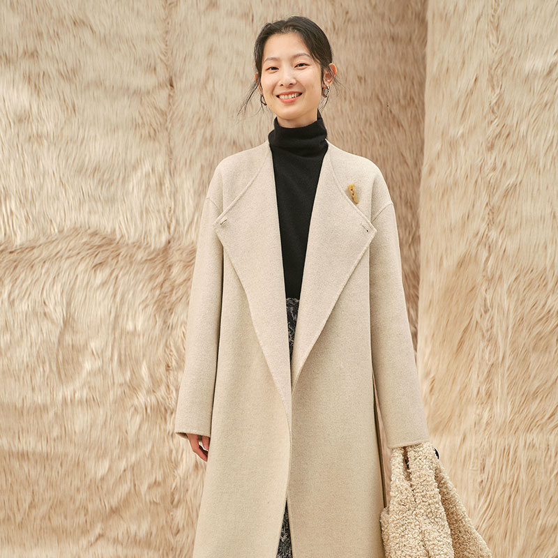 orange desire一粒扣廓形羊毛外套女双面大衣品牌OD2CWW8029