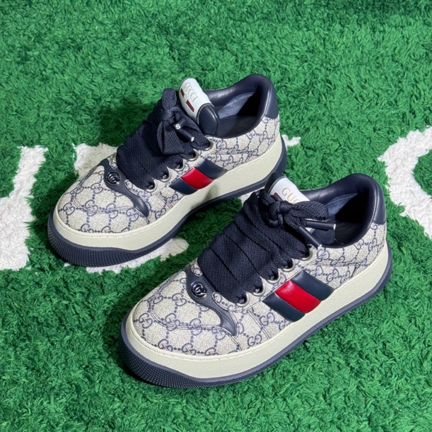 99新 GUCCI/古驰 胖丁老花满印 新款 UK7.5 41.5码