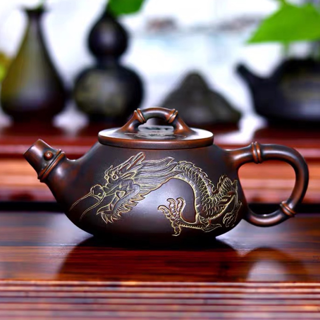 钦州坭兴陶茶壶茶具家用纯手工全手工名家紫砂壶竹节壶石瓢壶正品