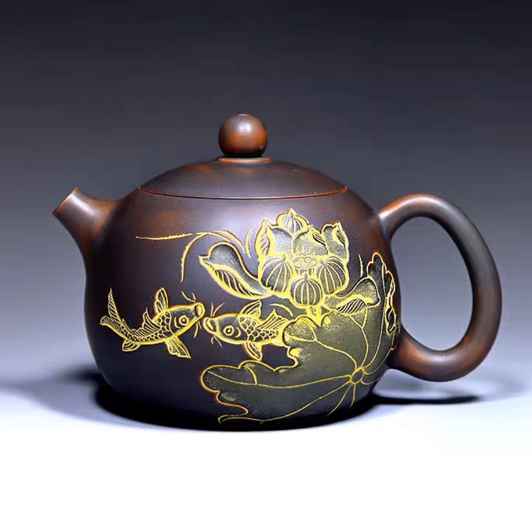 西施壶钦州坭兴陶茶壶名家全手工制作紫泥中式家具家用泡茶壶陶瓷