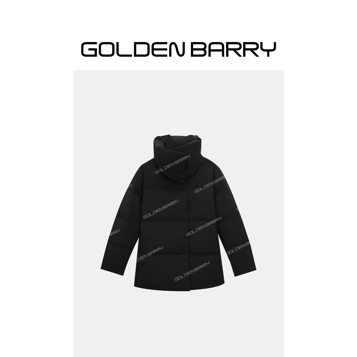 GOLDENBARRY|132051翻领收腰系带鹅绒服