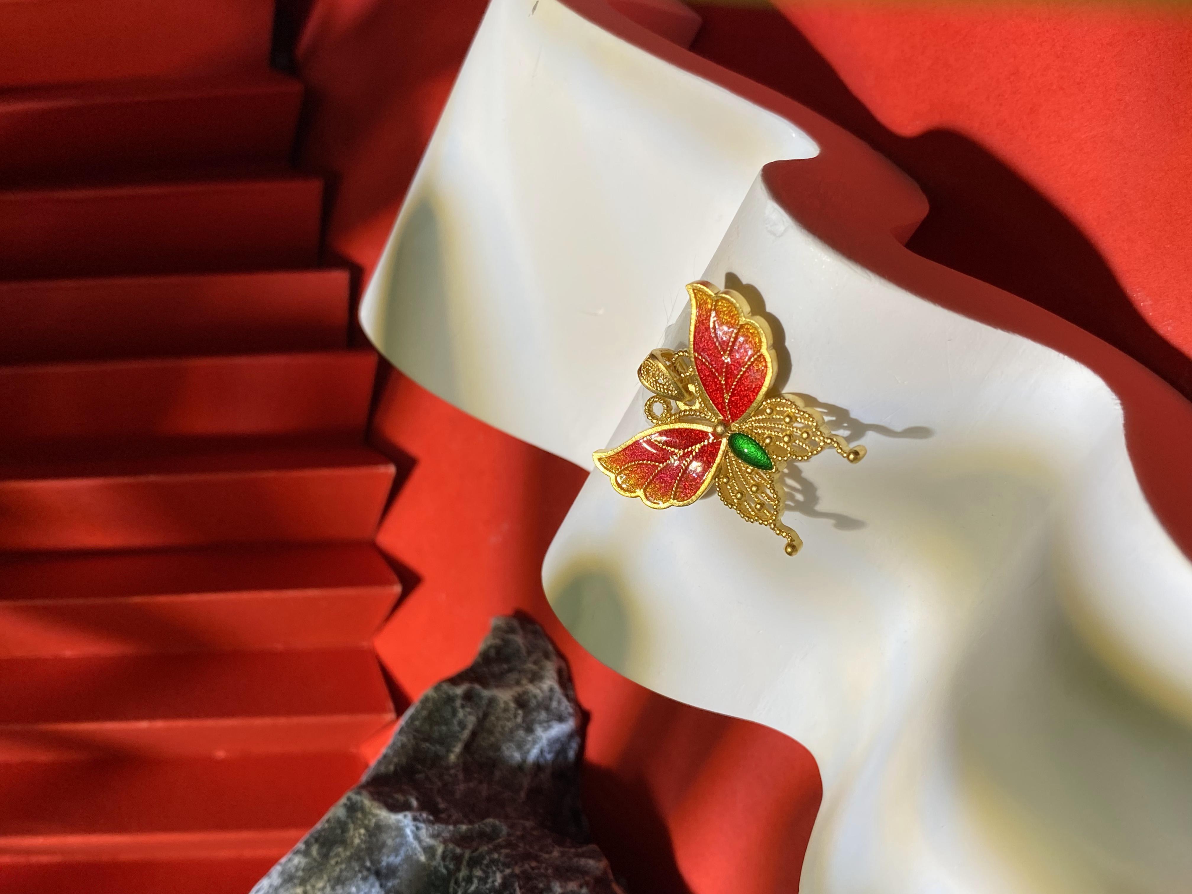 雅韵蝴蝶（总重约3.32g）精美精品饰品