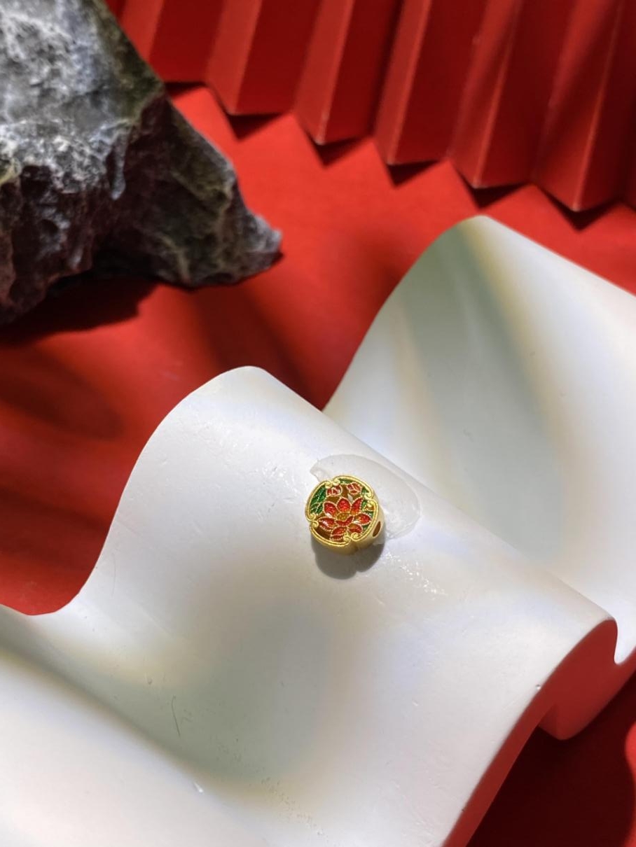 荷花（总重约0.93g）精美精品饰品