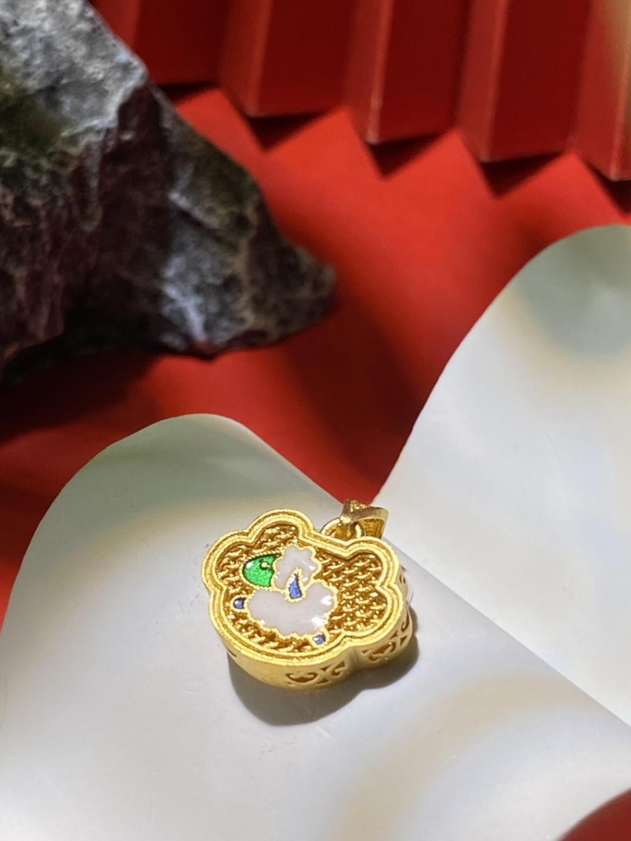 十二生肖 如意锁 羊（总重约2.72g）精美精品饰品