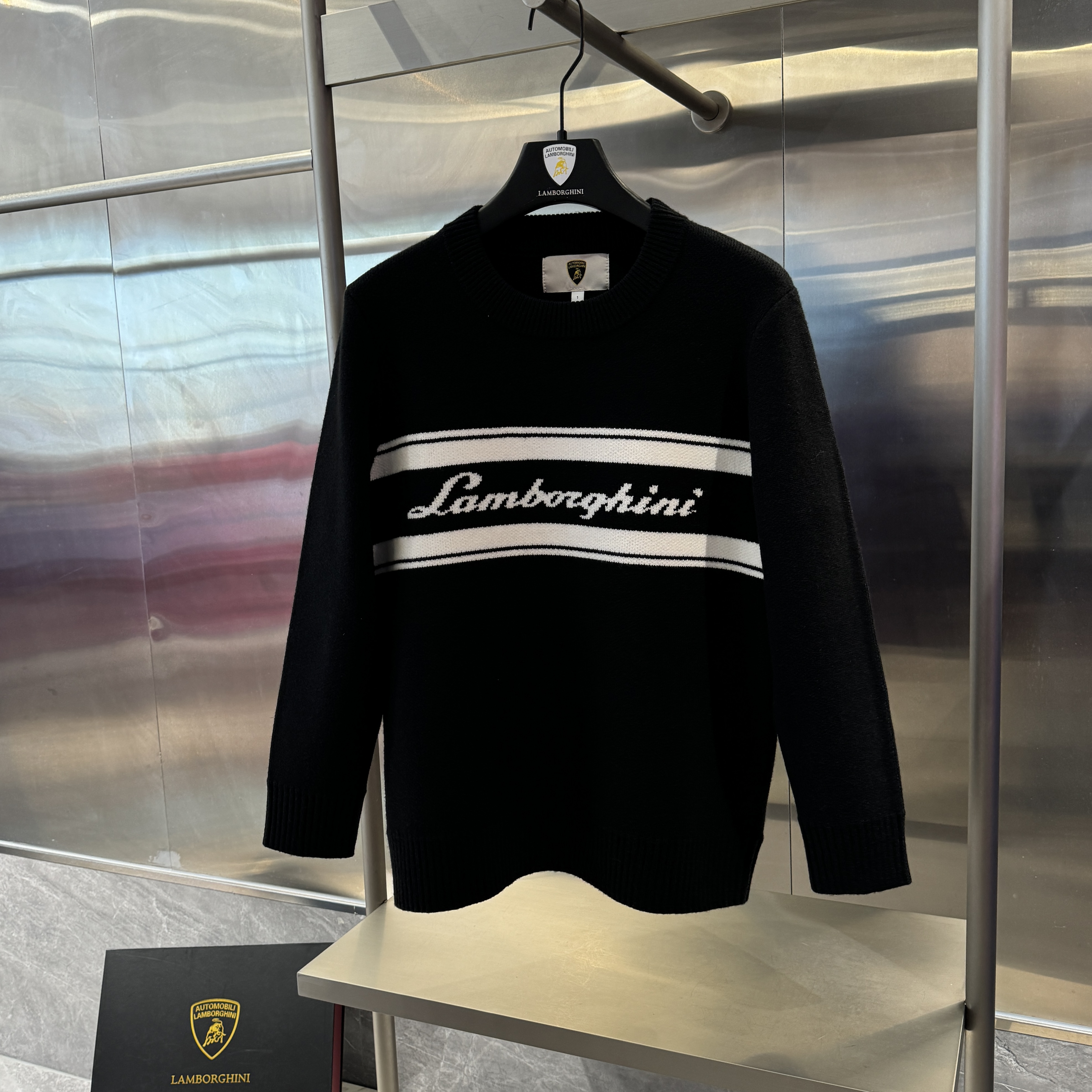 [兰博基尼]新款车标字母男女款套头毛衣M2048