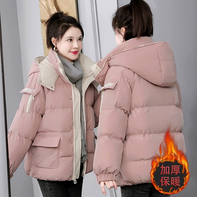 GUIDI FAME女士加厚棉服超厚女冬2023新款派克服女款大码外套棉衣