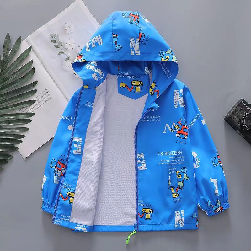 男童外套春秋季儿童新款风衣宝宝冲锋衣男孩洋气中小童春款上衣潮