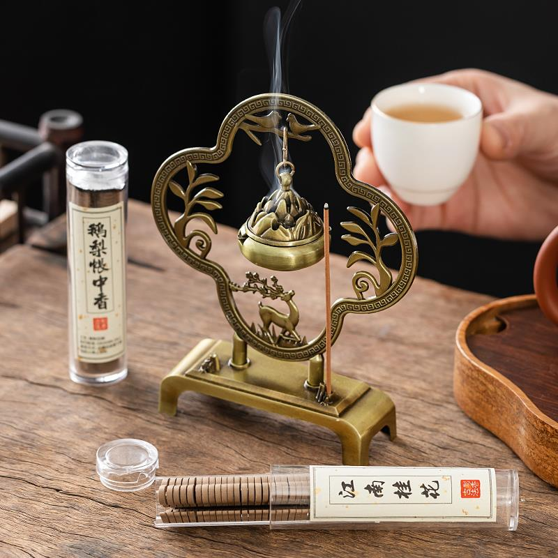 42片祥云盘香鹅梨帐中香客厅室内香薰檀香沉香熏香炉卧室持久留香