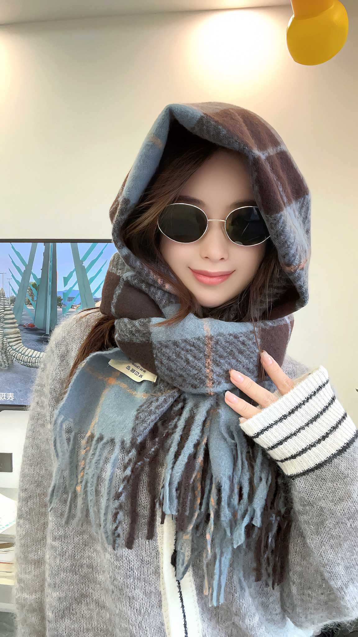 新茶家2024爆款韩版氛围感时尚百搭保暖围巾组合