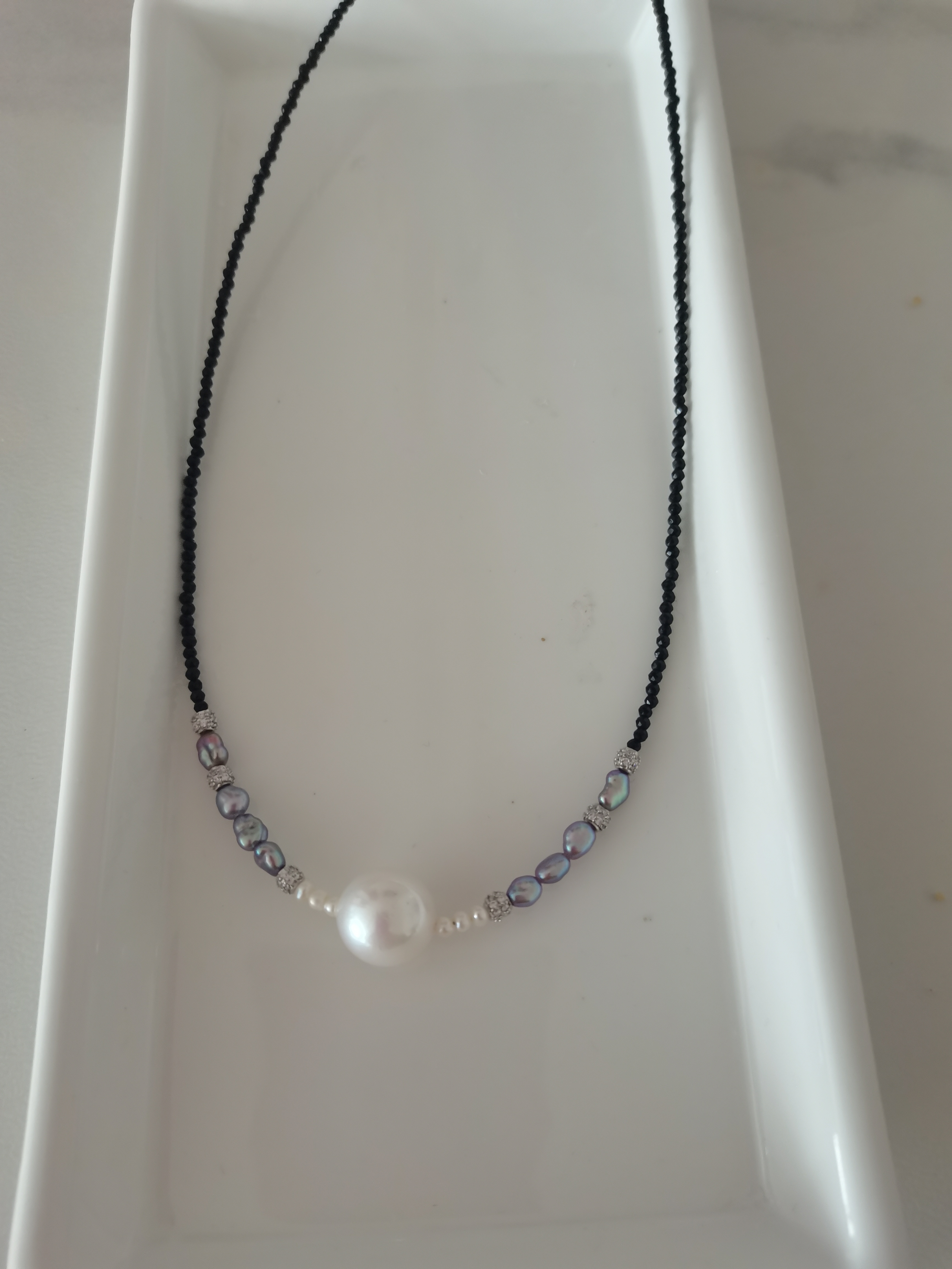 合金项链 【直播间选款】时尚气质白色百搭精美手工项链