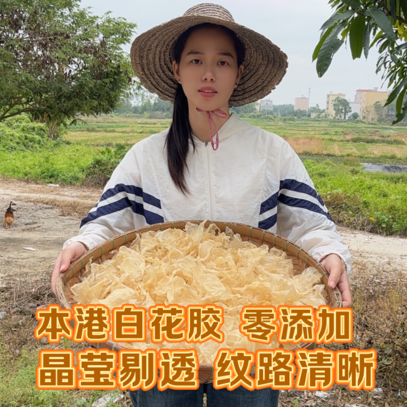 本港天然白花胶备孕产后月子滋补炖汤甜品无腥味好吃