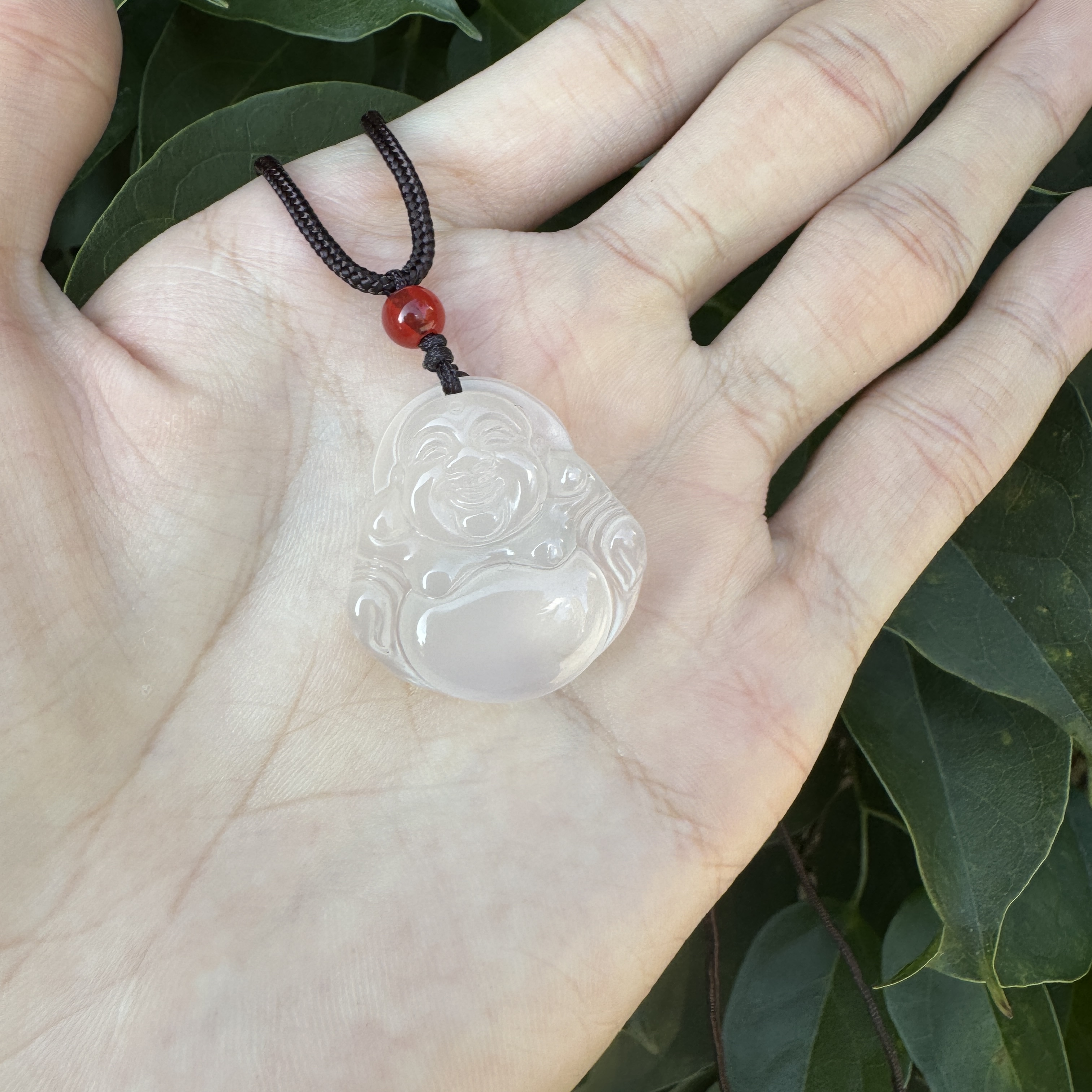 （新人福利）天然玛瑙玉髓 精美白冰佛公吊坠时尚简约 不接受中差评