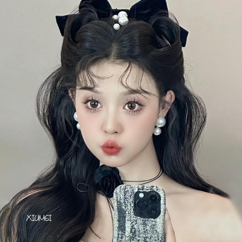 2023新款蝴蝶结发夹复古新娘头饰高级感盘发顶夹女结婚订婚礼服发