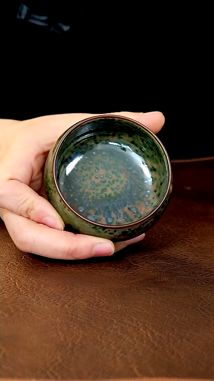 【闪购商品】陶瓷190 孔雀绿禅定杯 何款