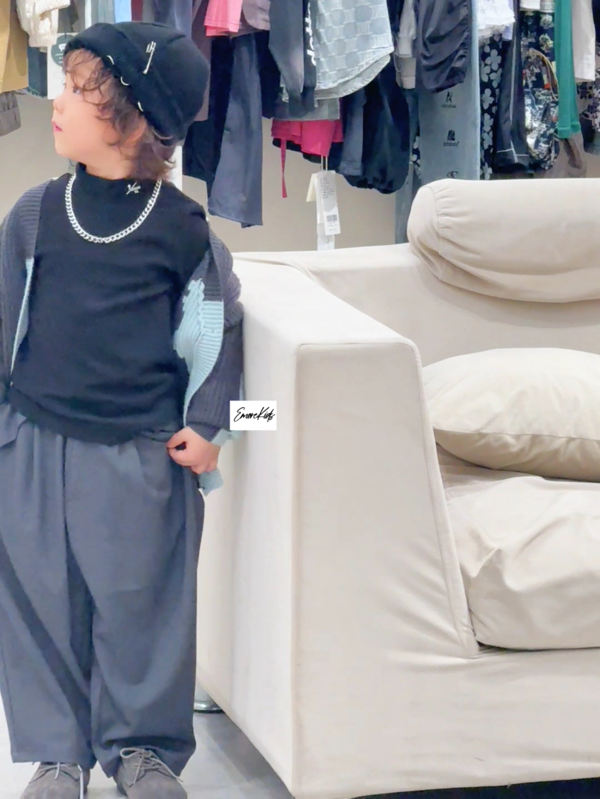 西装面料外廓感设计男女气球裤