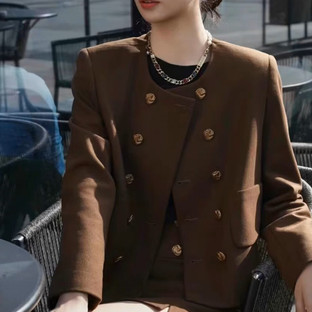 阿玛施女装正品双排扣小香风外套5400837-7103833