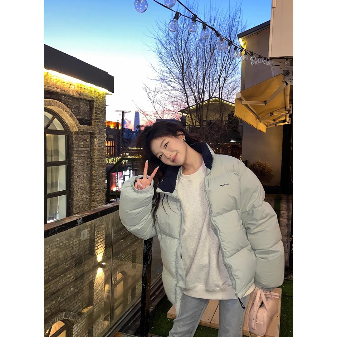 雅鹿2023新款小个子羽绒服外套女秋冬宽松慵懒风bf面包服保暖棉衣