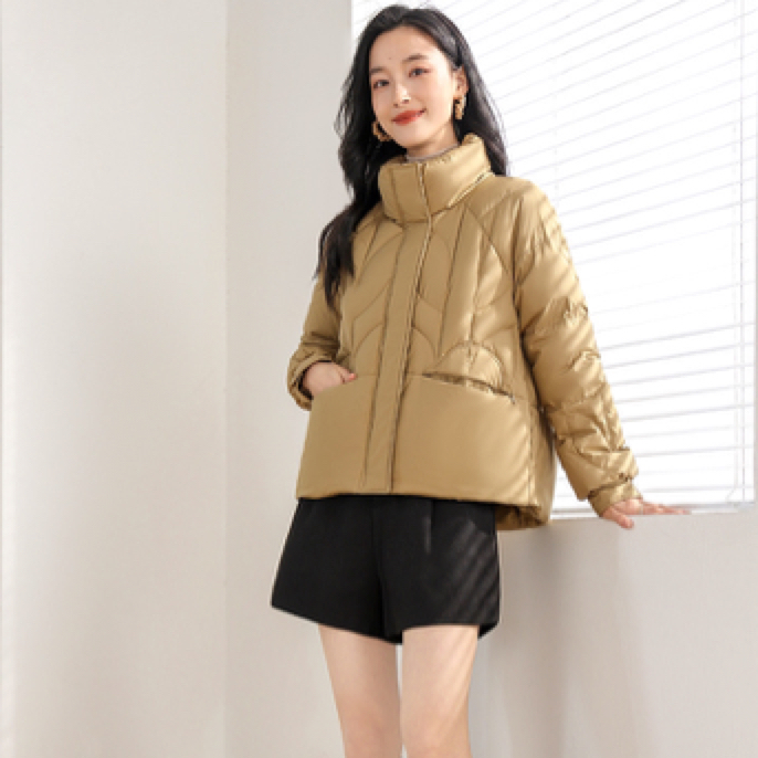 梦燕时尚百搭休闲羽绒服冬季宽松简约保暖