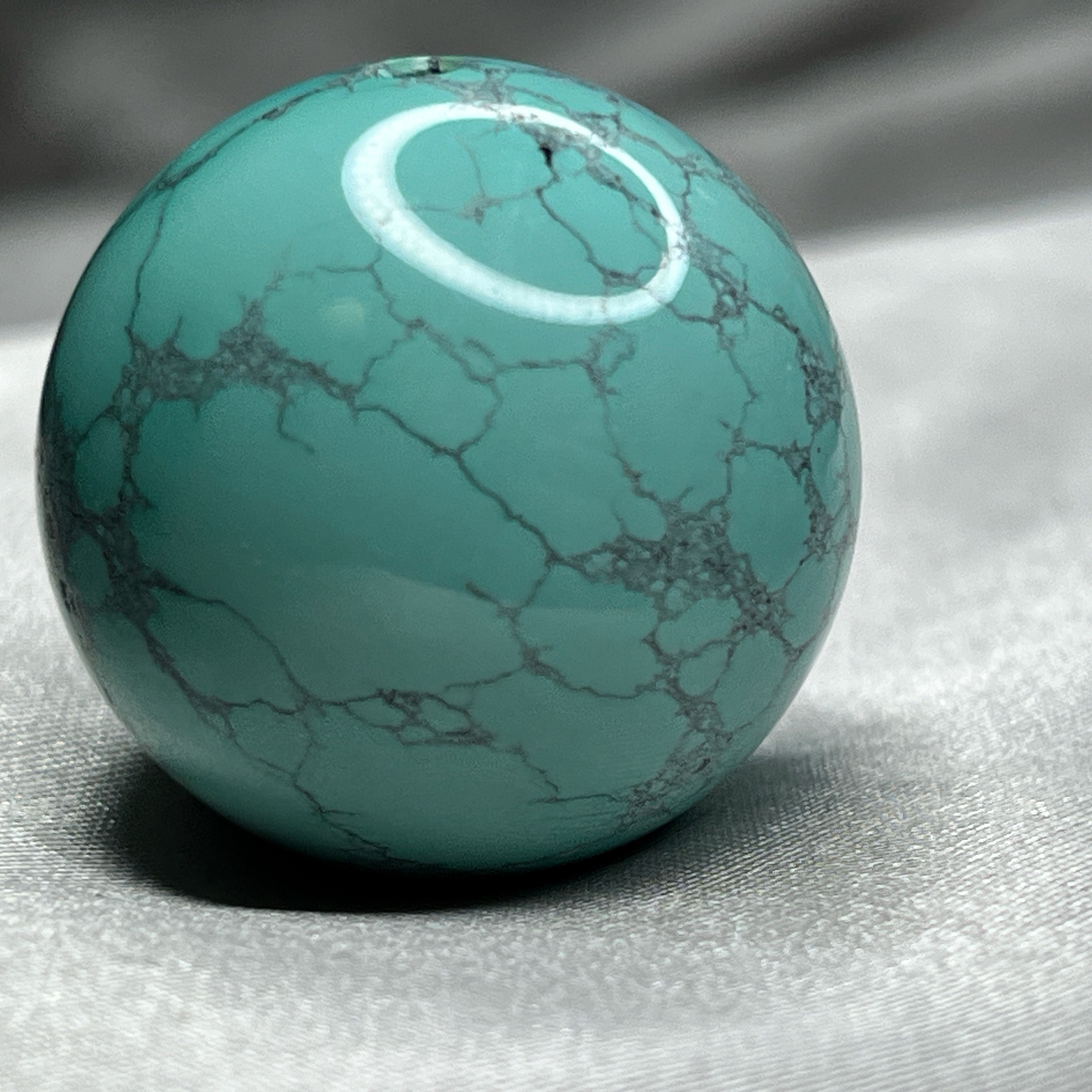 绿松石圆珠，直径27mm重27.96克