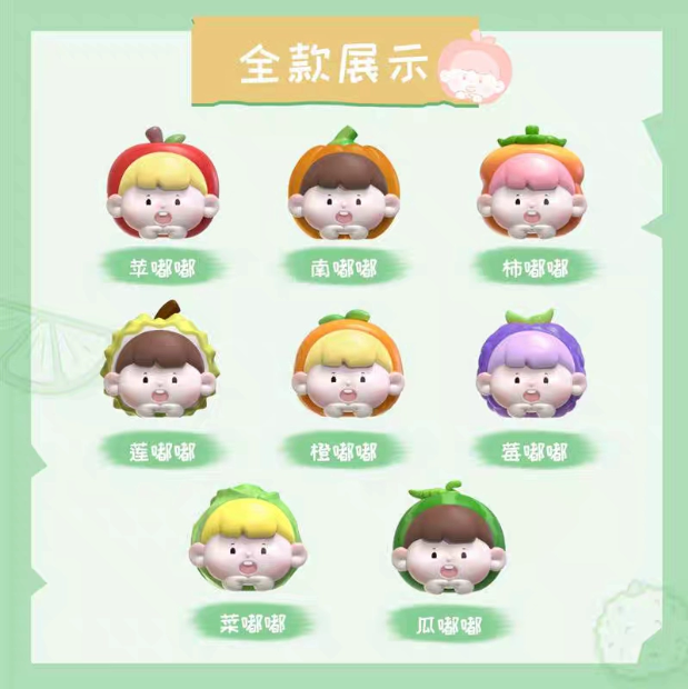 【拆盒】果蔬嘟嘟头系列盲盒手办潮玩摆件萌粒盲袋