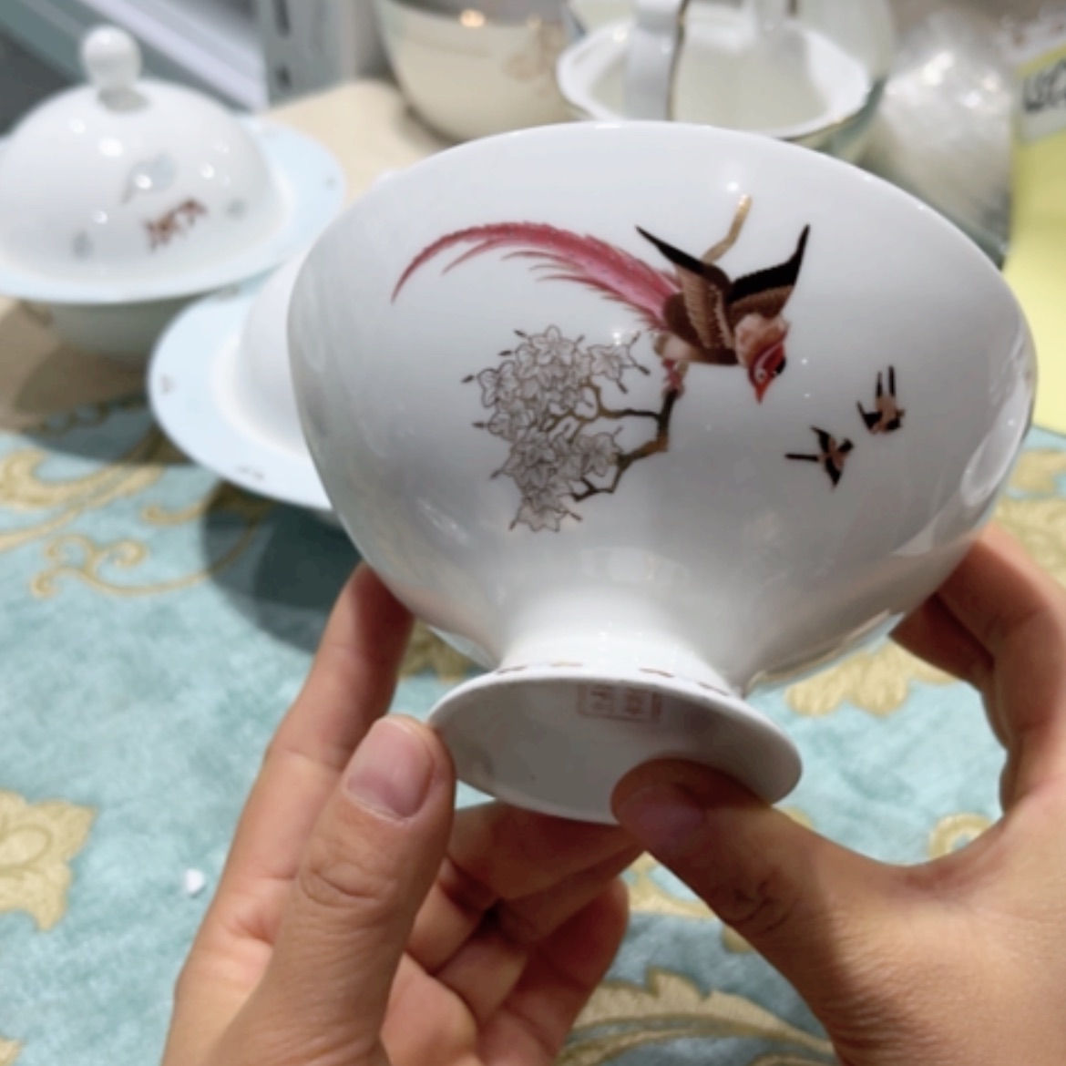 【闪购商品】陶瓷盘百鸟碗6个瑕疵