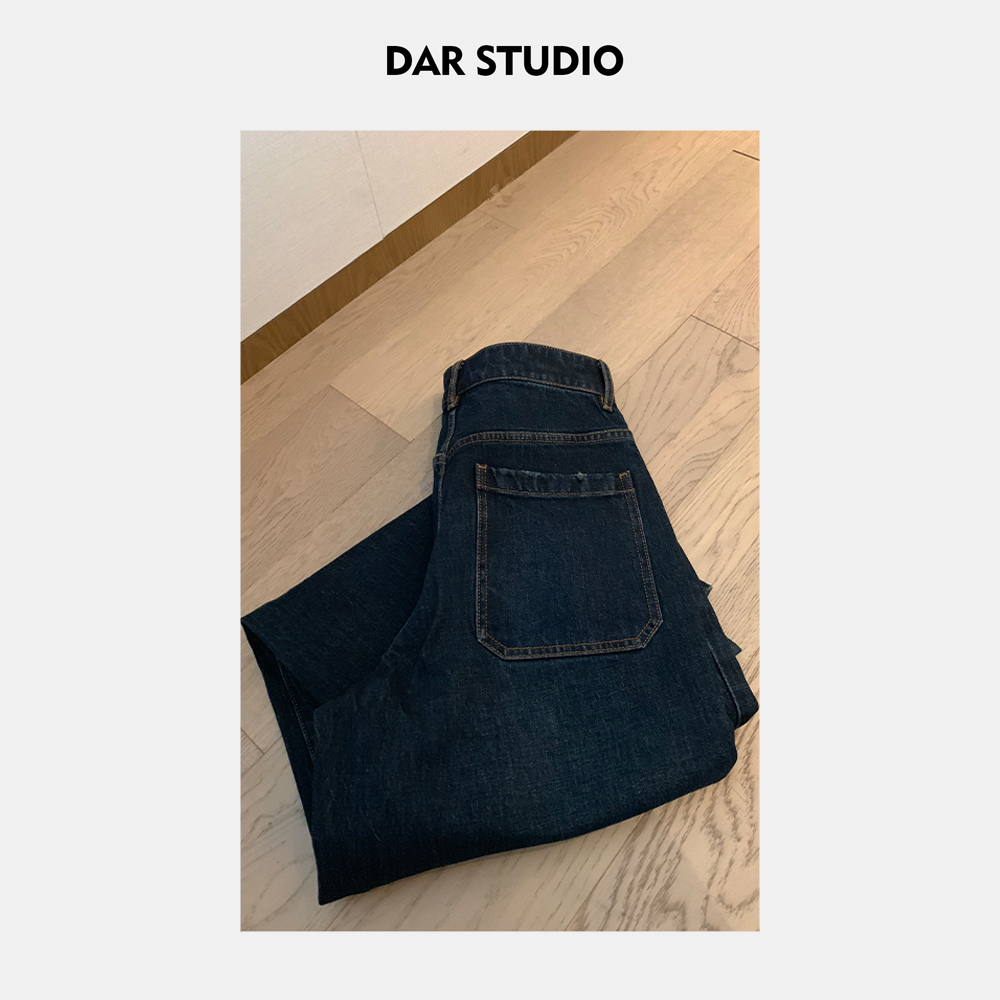DAR STUDIO 高端线深圳货【元素牛仔】个性简约百搭双口袋牛仔裤 