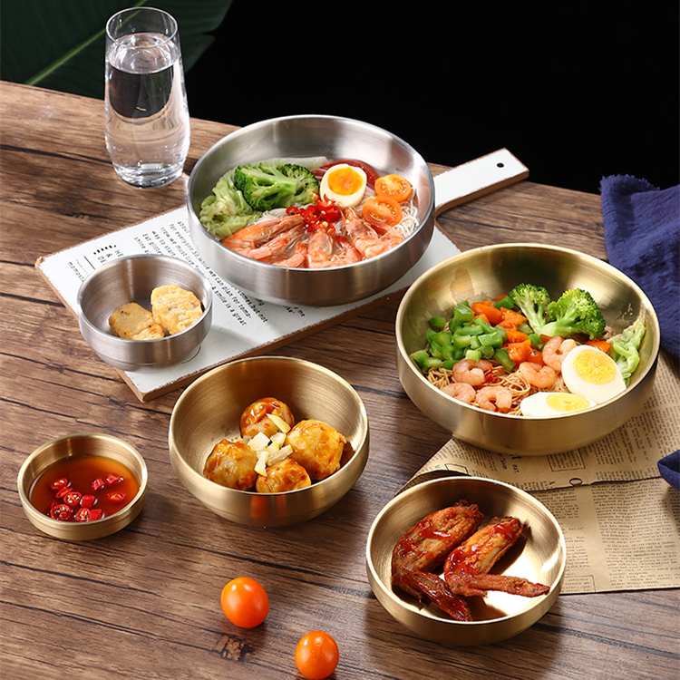 【律哥推荐】柏米乐韩式镀钛金不锈钢餐具套盒