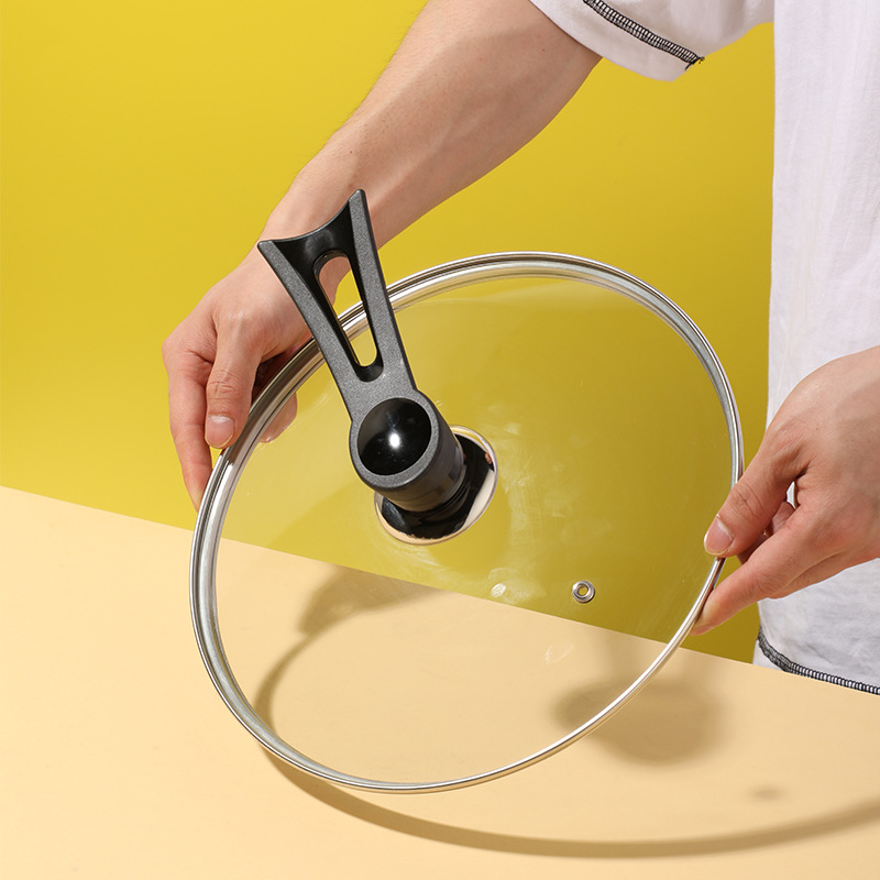 【律哥推荐】可立式钢化玻璃锅盖厨房用具家用炒菜蒸锅通用28-30cm