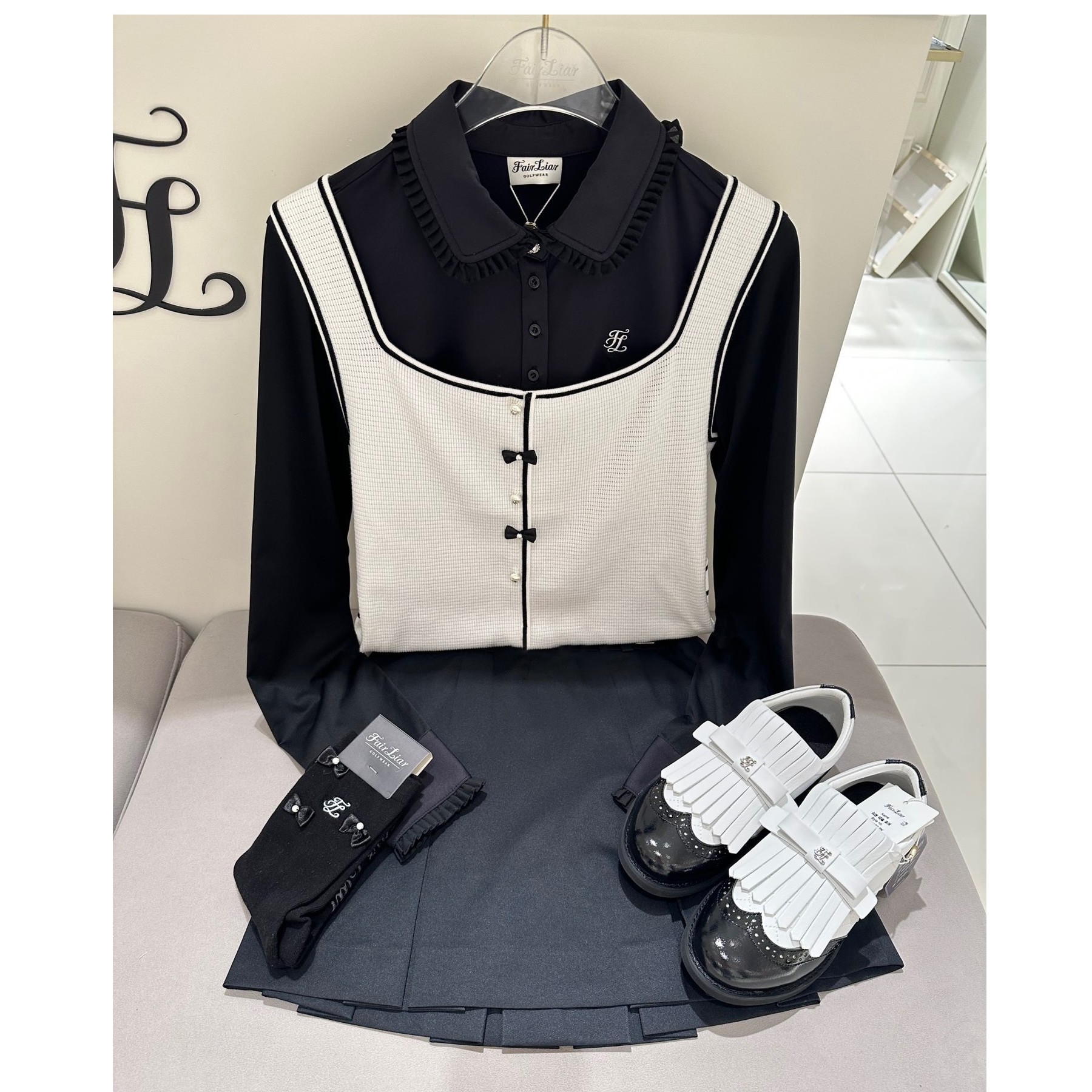 高尔夫 FL家新款女士针织背心不厚，软妹天菜原纱线/时尚/W423322