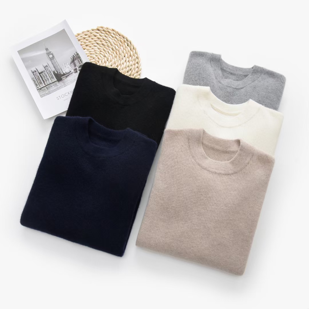 鄂尔多斯市佰福鑫晟元宝针加厚羊绒男衫