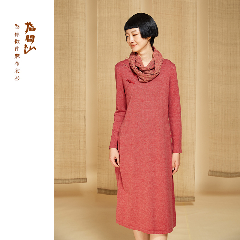 指间沙2446146女装24冬文艺腈纶流苏针织围脖百搭慵懒风围巾