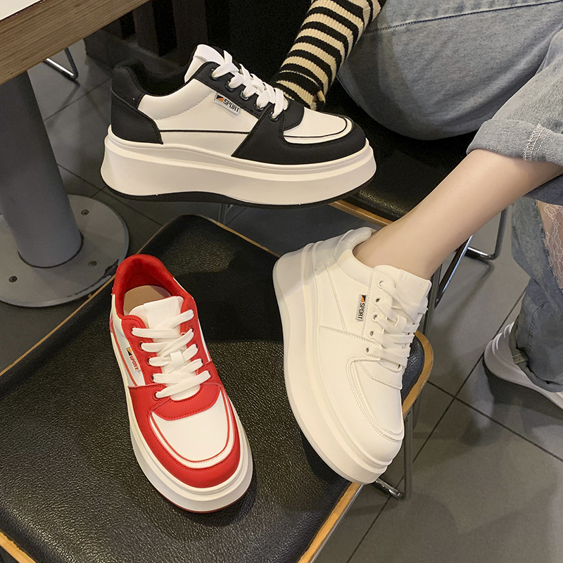 小白鞋厚底春季爆款软底2023高档女式休闲鞋时尚百搭运动透气女鞋