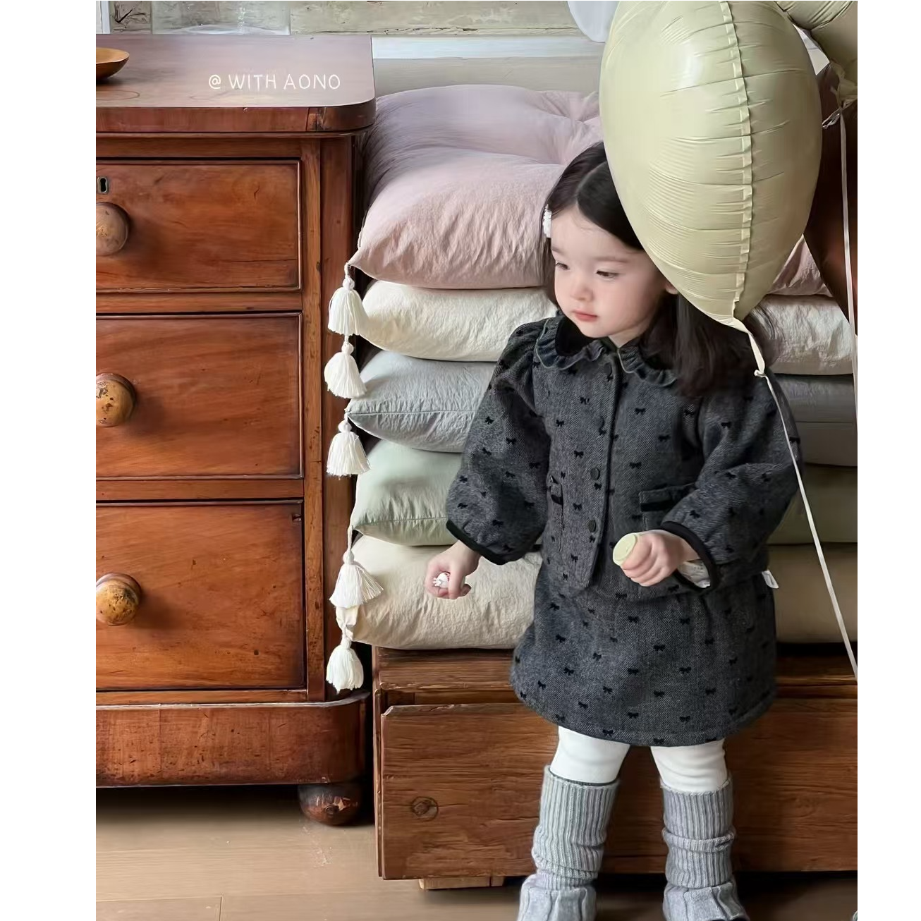 ACNO小套装MIU系女童韩版洋气长袖秋冬