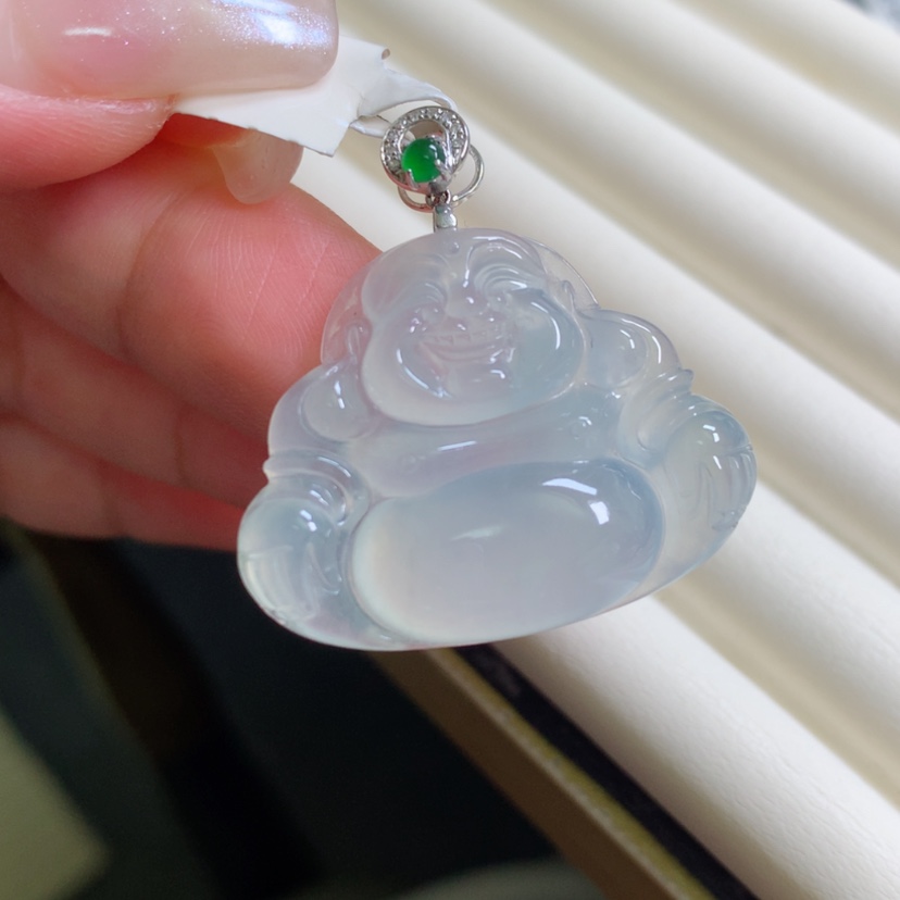【闪购商品】翡翠颈饰18K金镶嵌佛公