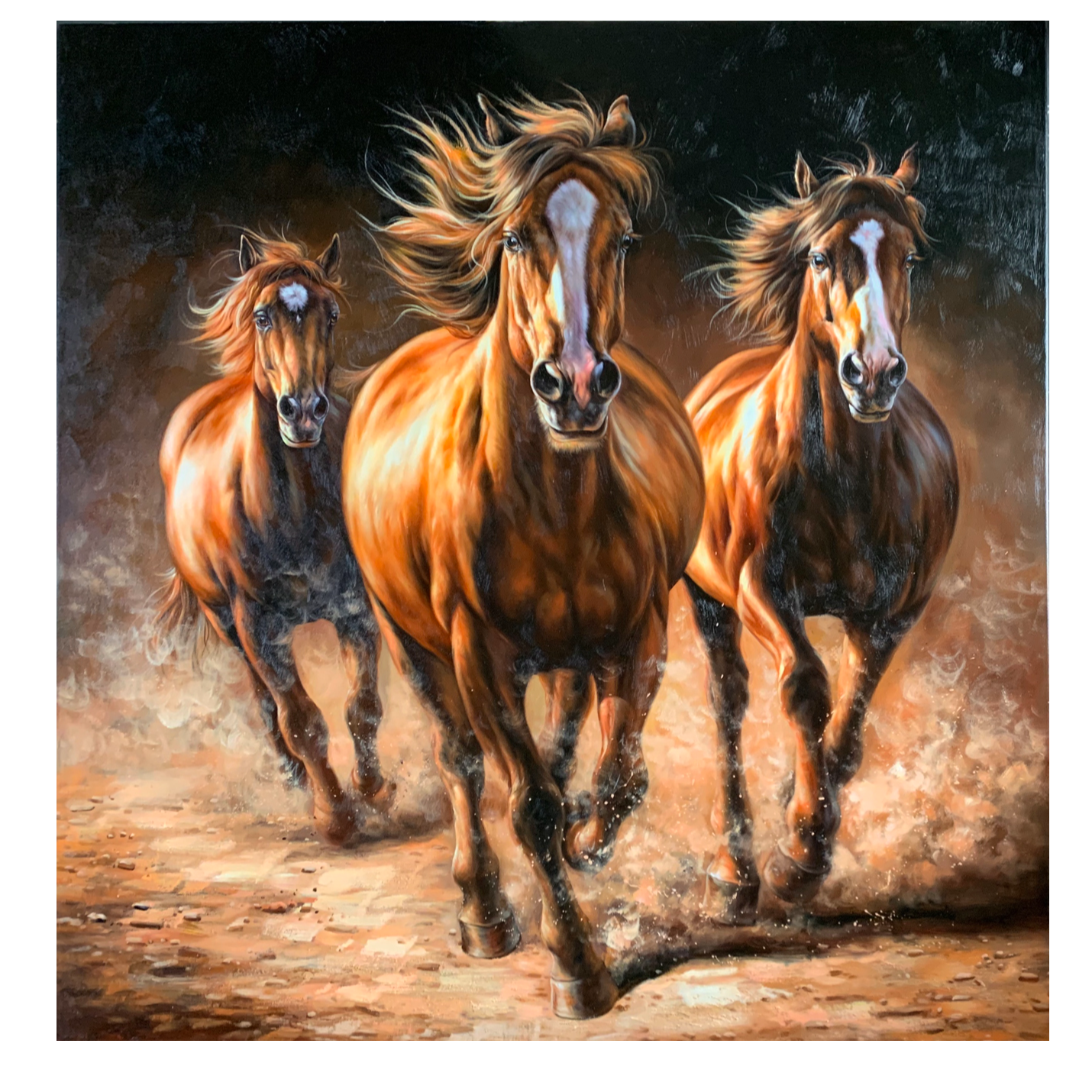 三骏原创精品油画孤品办公室书房别墅会所高端挂画