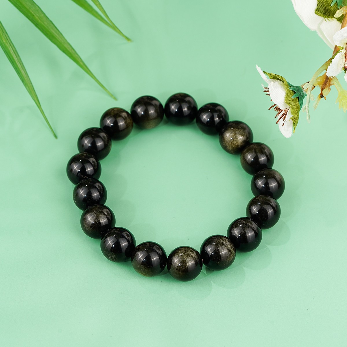 黑曜石单圈素手串